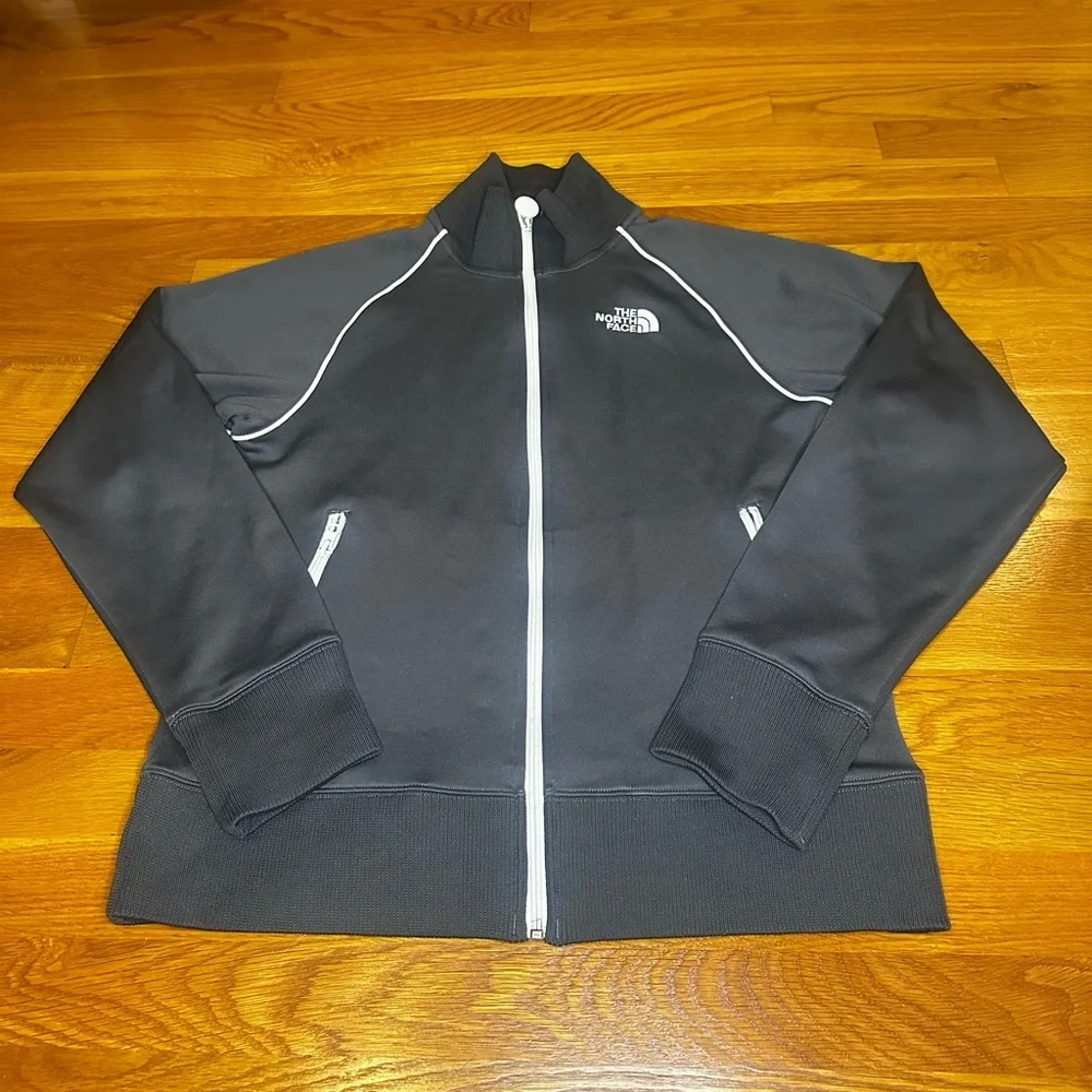 The North Face Full Zip Jacket Men’s Small Black Gray Track Jacket